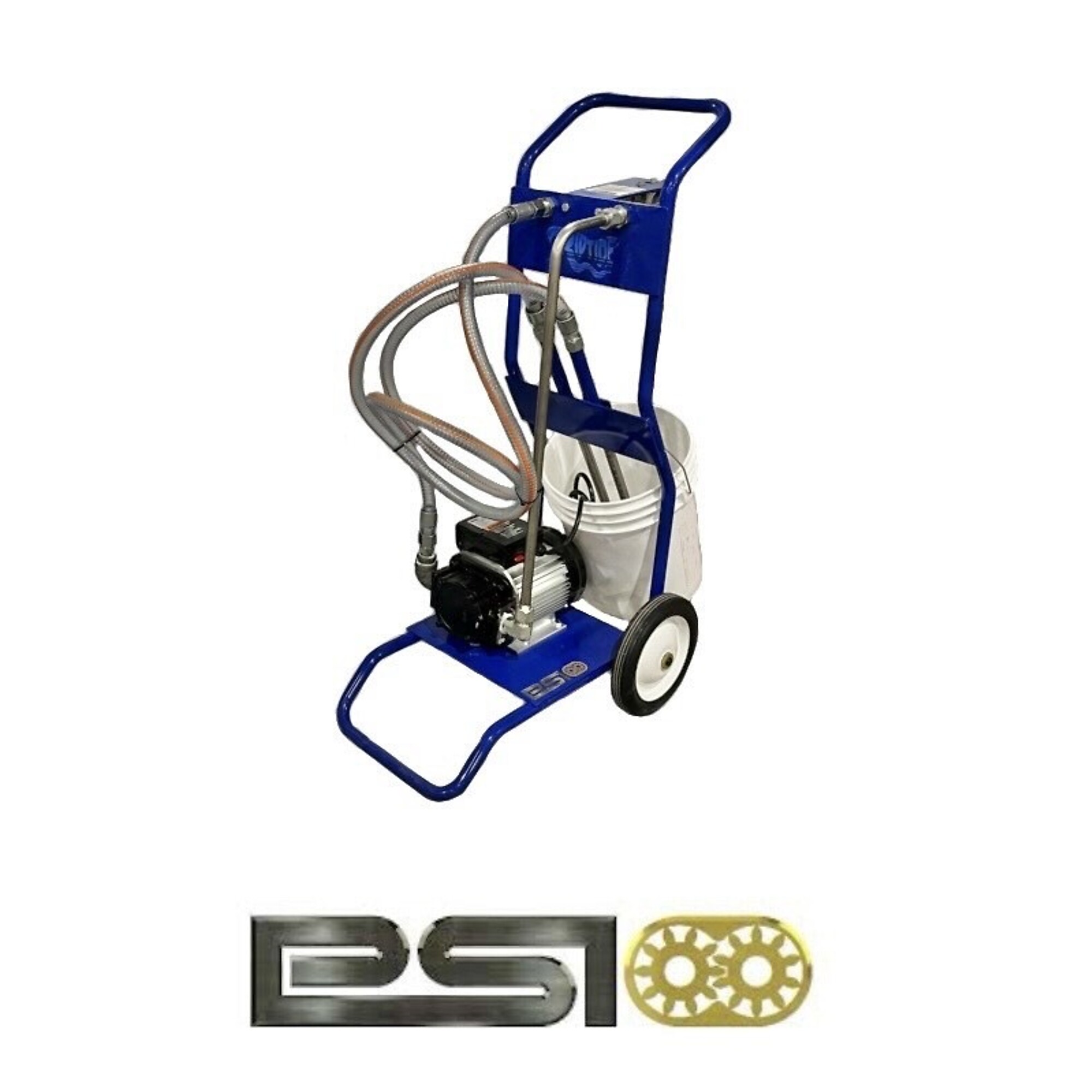 PSI Oil Filter and Transfer Cart 10gpm— 115V, 60 Hz, 2 HP Electric Motor, 10 Micron Filter, 6ft. Outlet Hose